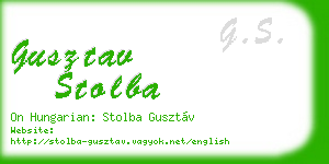 gusztav stolba business card